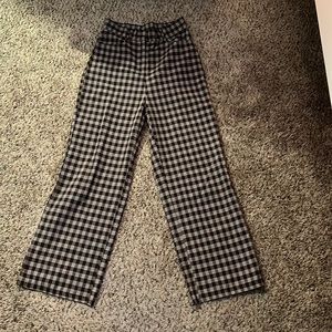 brown, loose straight leg pant